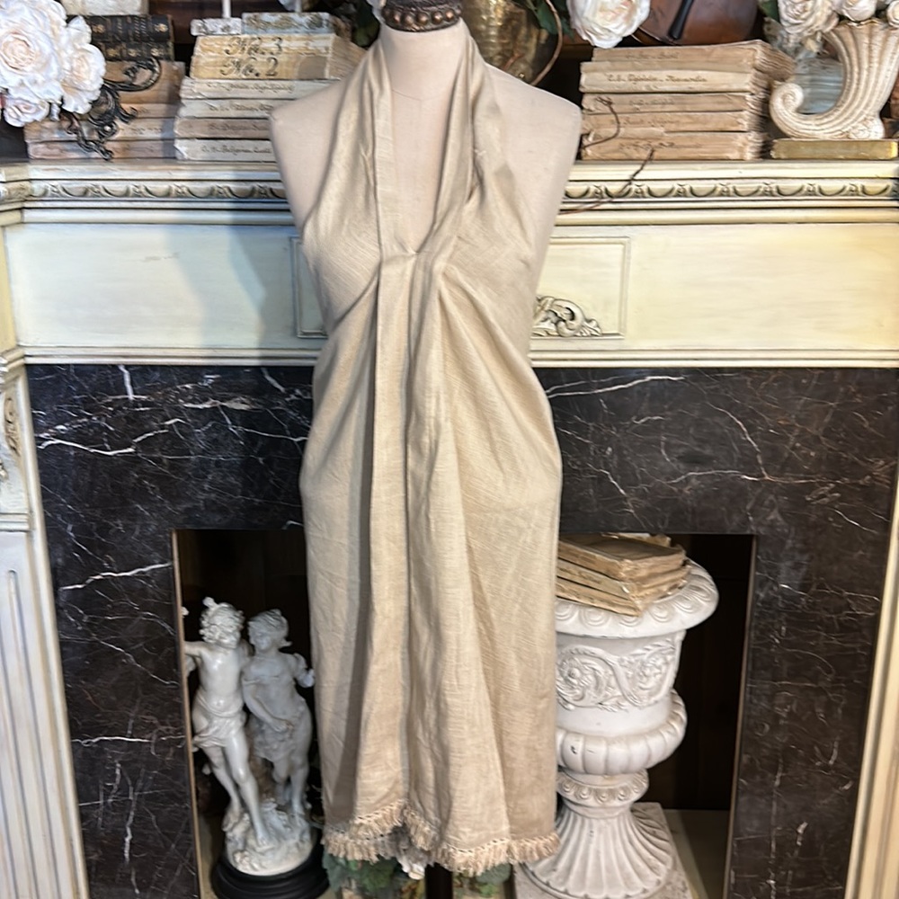 NWT Easel Timeless Bravery Twisted Halter Linen Dress